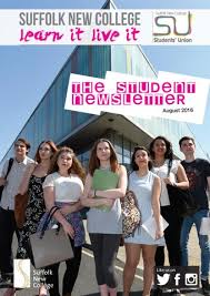 Suffolk New College August Student Newsletter by Josh Warwick