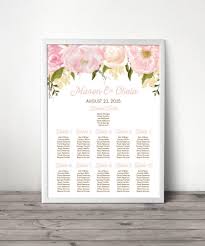 Custom Floral Table Arrangement Or Seating Sign Wedding
