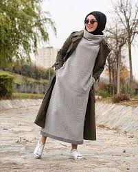 Tesettur Bogazli Kazak Modelleri Moda Tesettur Giyim Spor Giyim Moda Islami Moda