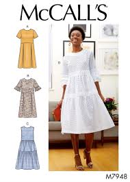Sewing Pattern Easy Dress Pattern Pullover Dress Pattern Mccall S Sewing Pattern 7948 In 2020 Simple Dress Pattern Dress Sewing Patterns Dress Patterns Free