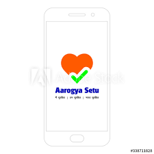 Centre pushed aarogya setu as an essential tool in fight against covid. Aarogya Setu Mobile Application Logo Indian App For Prevention From Coronavirus Stock Vector Adobe Stock