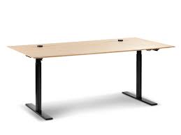 Rectangular gray 3 drawer computer desk with keyboard tray this techni mobili desk is a complete workstation this techni mobili desk is a complete workstation offering an ample work surface and plenty of storage space. Blackbox Workdesk Height Adjustable Table For Business Jensenplus
