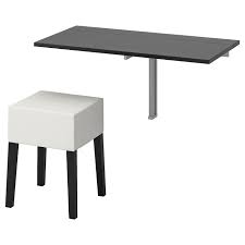 Bjursta Nils Table And 1 Stool Brown Black Blekinge White Ikea Furniture For Small Spaces Wayfair Living Room Chairs Wooden Dining Room Chairs