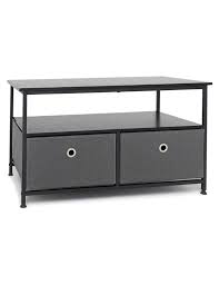Simpli home monroe square coffee table distressed charcoal brown. Suhu Storage Coffee Table With Shelf 2 Fabric Drawers Metal Square Sofa Side Table Modren End Table Small Tv Cabinet For Living Room Bedroom Industrial Wooden Steel Grey Black Buy Online In Andorra At