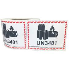 500 labels for code un3481. Caution Lithium Battery Un3481 Labels 3 25 X 4 25 Instocklabels Com