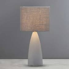 Crafted With A Modern Concrete Base This Grey Table Lamp Features A Stylish Colourway Grey Table Lamps Table Lamp Table Lamps For Bedroom
