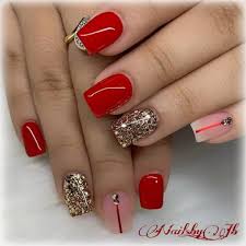 Acrylic nail designs winter nail designs. Cute Short Red Acrylic Nails Nail And Manicure Trends