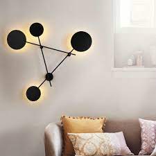 Made from iron with extended durability. Modern Led Wall Light Geometric Shape Iron Fixture Sconce Qm1819