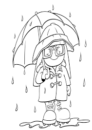 Raincoat coloring pages download free template. Coloring Pages In Rain With Raincoat Coloring Page