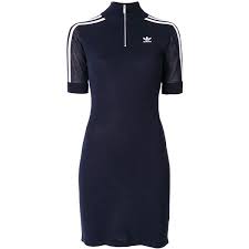 Adidas Legend Dress 118 Liked On Polyvore Featuring Dresses Blue Short Dresses Form Fitte Dark Blue Short Dresses Blue Dress Short Short Sleeve Dresses