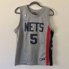 Jason frederick kidd (born march 23, 1973) is an american professional basketball coach and former player who is an assistant coach for the los angeles lakers of the national basketball association. Jason Kidd 5 Nj Nets Gray Stars Swingman Jersey Nike Rewind 80 Youth L 2 Ebay