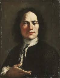 Portrait of an artist, half-length, in a black coat and a white shirt by  Giuseppe Maria Crespi Reproduction For Sale