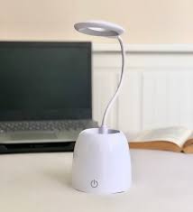 Sarjli Kalemlikli Telefon Tutuculu Led Masa Lambasi