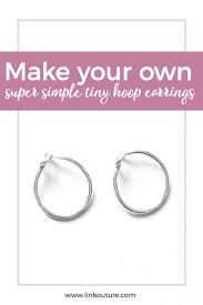 Start bending the material and try to make a sharp corner. How To Make Your Own Small Diy Hoop Earrings Hoop Earrings Small Tiny Hoop Earrings Hoop Earrings