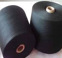 Customized 100% Spun Polyester Doped Dyed Dark Black Fiber ...