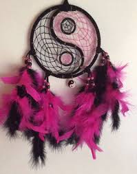 Black And White Yin Yang Dream Catcher Drawing 5 Black And Pink Glowing Yin Yang Dream Catcher 19 00 Dream Catcher Decor Dream Catcher Craft Dream Catcher Diy