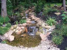 Cobbled Garden Stream With Small Basin Backyard Water Feature Water Features In The Garden Backyard Stream