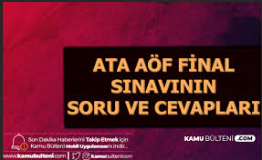 Toplam 119 ata aöf haberi bulunmuştur. Ata Aof Sinav Soru Ve Cevaplari Aciklandi Final Sinav Sonucu Ne Zaman