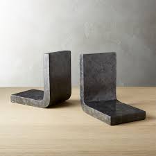 Shop Swoop Black Marble Bookends Black Marble With White Veining Swerves In Support Of Books And Such Adds Elegance Modern Bookends Bookends Black Marble