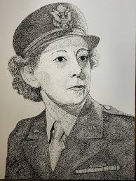 For Remembrance Day this year I have done one of the lady military heros.  This is Maj. Annie G. Fox (August 4, 1893
