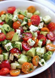 Tomato Cucumber Avocado Salad Foodboum Food Recipes Healthy Eating