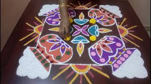 So, here is a step by step. Simple Bhogi Kundala Muggu With 9 X 1 Dots Easy Bhogi Kundalu Pongal Kolam Fashion Wo Beautiful Rangoli Designs Rangoli Designs Images Rangoli Designs