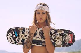 She is sponsored by the famous drink company red bull. Girl Is Not A 4 Letter Word Pro Skater Leticia Bufoni Modeling On Canal Off