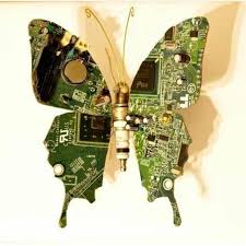 Computer Chip Butterfly Electronic Art Electronics Crafts Waste Art