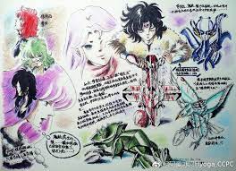 纱织挂念着未回到身边的圣斗士们 召回身边的4名女圣斗士 圣衣全都让莎尔拉之师 玉夫座的白银圣斗士德米特里奥斯进行了修复 saint seiya deviantart art