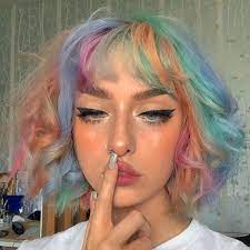 Ahhh So Excited To Finally Reveal My Dream Rainbow Hair Big Thanks To Matrix Global Artist Ashleigh Hodges Hair F Aesthetic Hair Hair Inspo Color Hair Styles