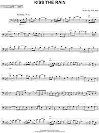 Browse our 26 arrangements of kiss the rain. Yiruma Kiss The Rain Bass Clef Instrument Sheet Music Cello Trombone Bassoon Baritone Horn Or Double Bass In Ab Major Download Print Sku Mn0116699