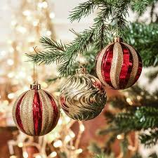 Amazon Com Valery Madelyn 40ct Luxury Red Gold Shatterproof Christmas Ball Orn Ornament Decor Classic Christmas Decorations Christmas Decorations For The Home