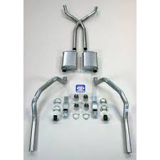 Camaro Scr X Hilarator True Dual Exhaust System For Small Block With Headers With X Pipe 2 1 2 1967 1969