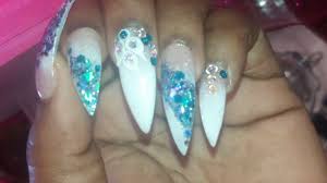 If you prefer some eccentric nail shapes, acrylic nails are a definite must for you. Mermaid Blue White Acrylic Nails Youtube
