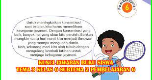 Check spelling or type a new query. Kunci Jawaban Buku Siswa Kelas 6 Tema 3 Halaman 107 108 109 111 Sanjayaops