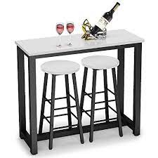By picket house furnishings (7) top rated. Tribesigns 3 Piece Pub Table Set Counter Height Breakfast Bar Dining Table With Stools Set For Kitchen Dining Room Living Room Small Space White Buy Online In Guernsey At Guernsey Desertcart Com Productid 164537066