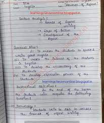 English Lesson Plan On Format Of Report For Grade And Class 6 7 8 9 And 10 School English Teacher Lesson Plans Teaching Lessons Plans English Lesson Plans