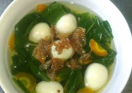 Resep tumis sawi tahu putih 1 ikat sawi hijau / saisin 2 buah tahu putih 2 btng cabe merah keriting 2 siung bawang putih 3. Resep Sayur Bening Sawi Hijau Telur Puyuh Oleh Auliaisyah11 Cookpad
