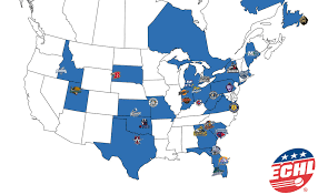 There are 31 teams in the national hockey league; Echl Team Map