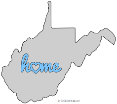 West Virginia Map Outline Printable State Shape Stencil Pattern Virginia Map Map Outline Stencil Patterns Templates