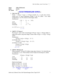 Maybe you would like to learn more about one of these? Kumpulan Soal Kesetimbangan Kimia Beserta Pembahasannya