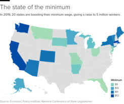 The federal minimum wage in the united states is currently $7.25 per hour, according to the fair labor standards act (flsa); Minimum Wage Increases Coming To 20 States In January