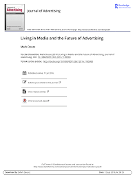 Gkb 1053 & gci 1022. Pdf Living In Media And The Future Of Advertising