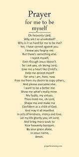 Used in an absolute construction: Prayer For Me To Be Myself Prayer For Anxiety