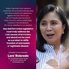A] Statement of Vice President Leni Robredo