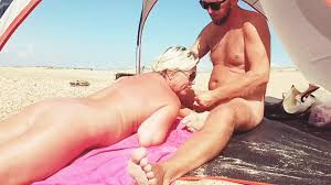Cumming in My Stepmoms Mouth on the Beach: Russian Amateur Porn