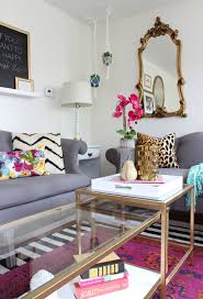 A luxurious glam living room done in cream and gold looks really wow. Living Room Refresh With Jewel Tones