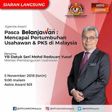 We believe that du's digital advertising platforms can drive our commercial and strategic objectives of malaysia's promotion in the uae, said yb datuk seri mohd redzuan yusof. Kem Pembangunan Usahawan Dan Koperasi Medac On Twitter Yb Datuk Seri Mohd Redzuan Yusof Menteri Pembangunan Usahawan Akan Bersiaran Secara Langsung Pada Jam 9 00 Malam Ini Di Agenda Awani 501awani Skm Malaysia Smecorp