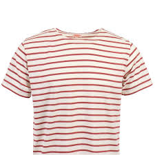 Un choix unique de mariniere manche courte disponible dans notre magasin. Tee Shirt Mariniere Homme Manches Courtes Heritage Ecru Brique Chasse Maree