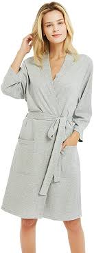 Free beginner knitting patterns for a variety of hand knit women's sweaters, pull overs sweaters are typically one of the more advance knitting projects. Buy U2skiin Womens Cotton Robes Lightweight Robes For Women With 3 4 Sleeves Knit Bathrobe Soft Sleepwear Ladies Loungewear Online In Vietnam B07dbyfkmx